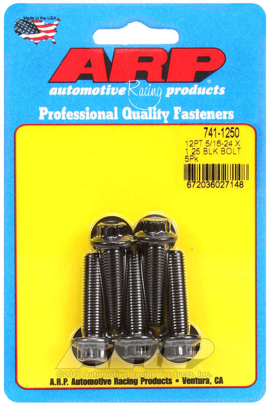 ARP 5/16-24 x 1.250 12pt black oxide bolts