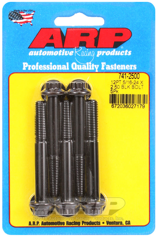 ARP 5/16-24 x 2.500 12pt black oxide bolts