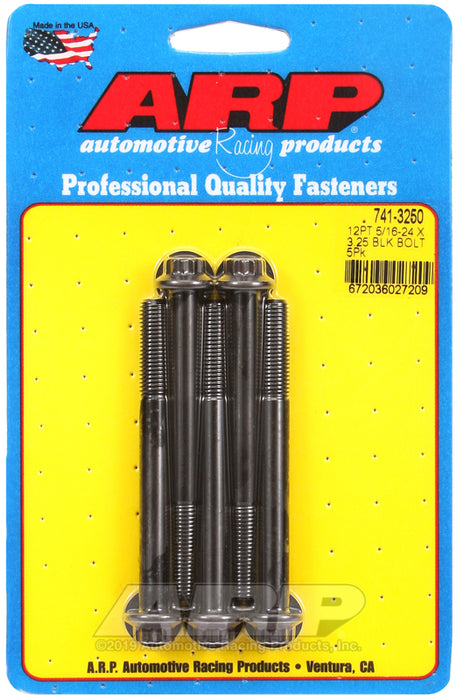 ARP 5/16-24 x 3.250 12pt black oxide bolts