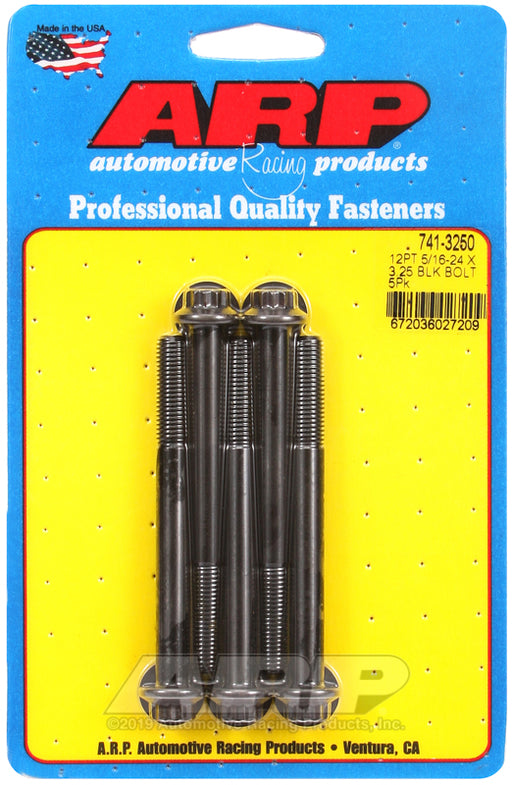 ARP 5/16-24 x 3.250 12pt black oxide bolts