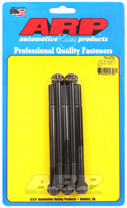 ARP 5/16-24 x 4.750 12pt black oxide bolts