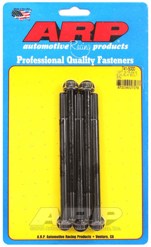 ARP 5/16-24 x 5.000 12pt black oxide bolts