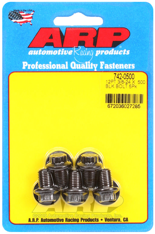 ARP 3/8-24 x .500 12pt black oxide bolts