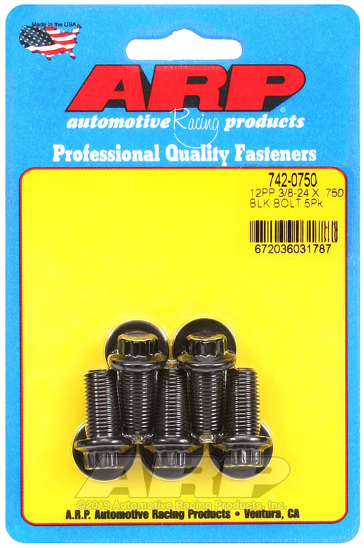 ARP 3/8-24 x .750 12pt black oxide bolts