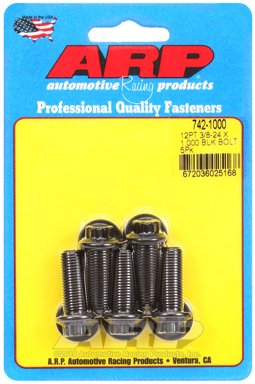 ARP 3/8-24 x 1.000 12pt black oxide bolts