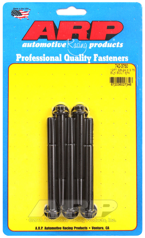 ARP 3/8-24 x 3.750 12pt black oxide bolts