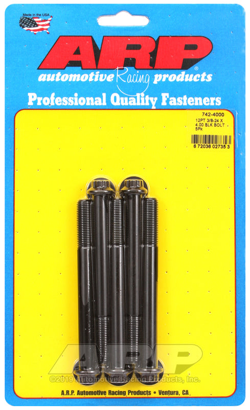ARP 3/8-24 x 4.000 12pt black oxide bolts