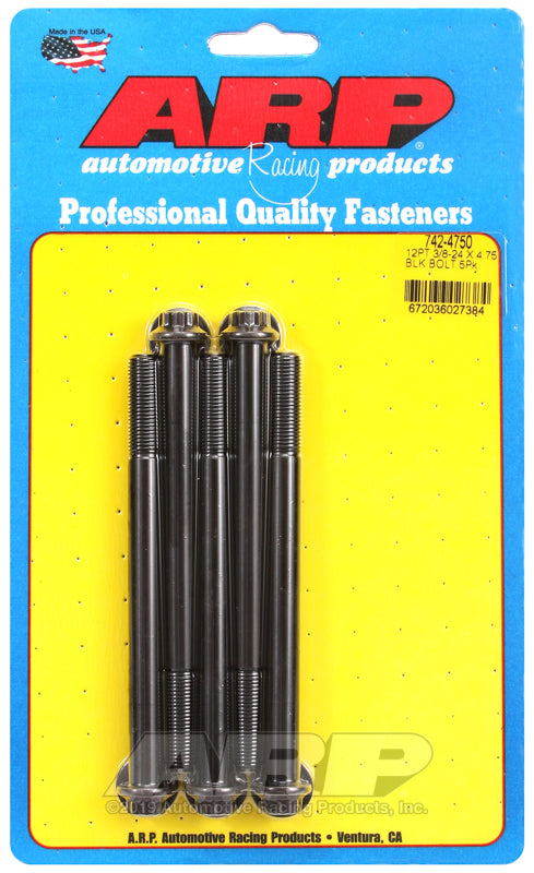 ARP 3/8-24 x 4.750 12pt black oxide bolts