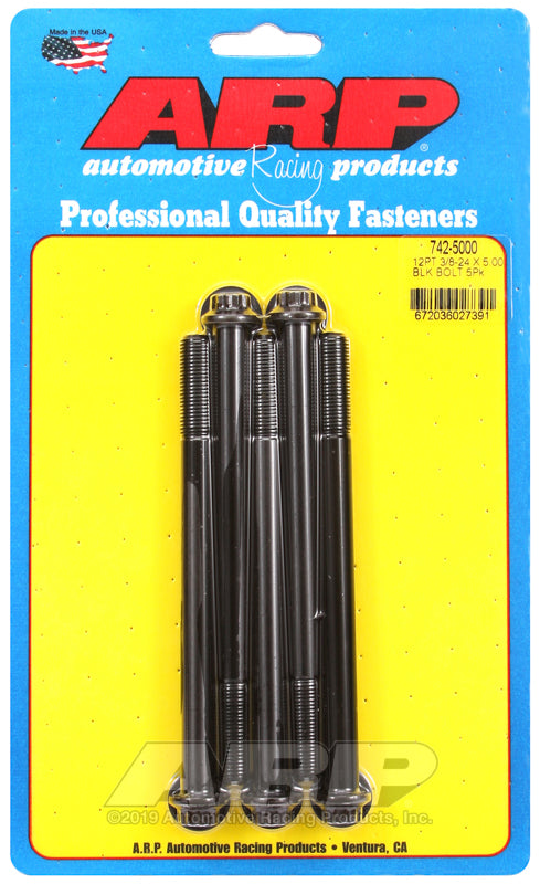 ARP 3/8-24 x 5.000 12pt black oxide bolts