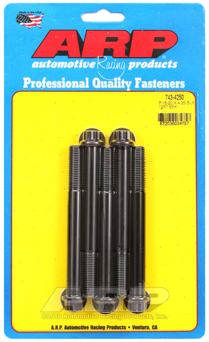 ARP 7/16-20 x 4.250 12pt black oxide bolts