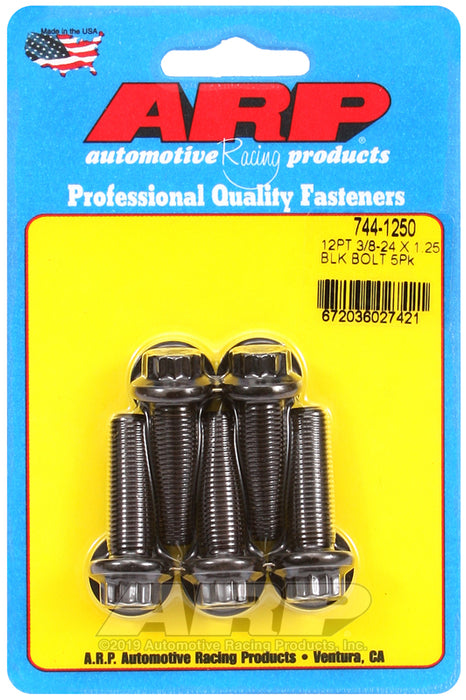 ARP 3/8-24 x 1.250 12pt 7/16 wrenching black oxide bolts