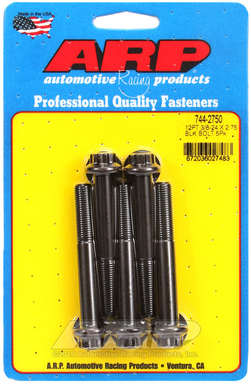 ARP 3/8-24 x 2.750 12pt 7/16 wrenching black oxide bolts