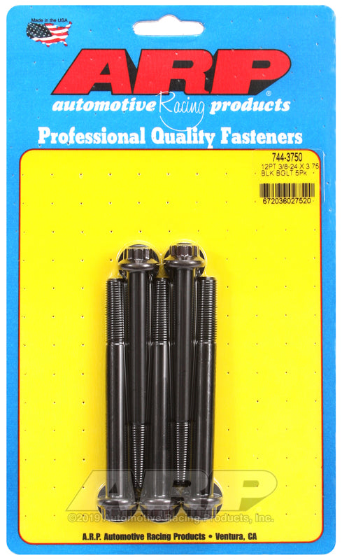 ARP 3/8-24 x 3.750 12pt 7/16 wrenching black oxide bolts
