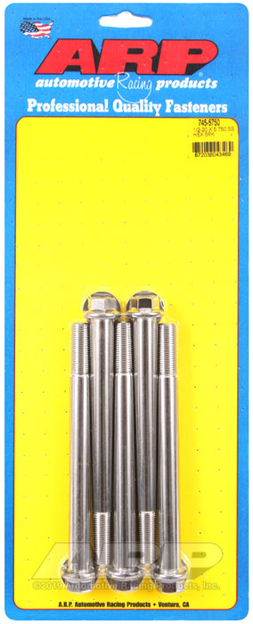 ARP 1/2-20 x 5.750 hex SS bolts