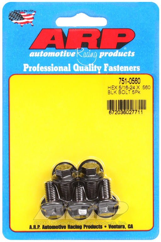 ARP 5/16-24 x .560 hex black oxide bolts