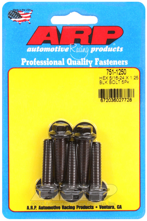 ARP 5/16-24 x 1.250 hex black oxide bolts