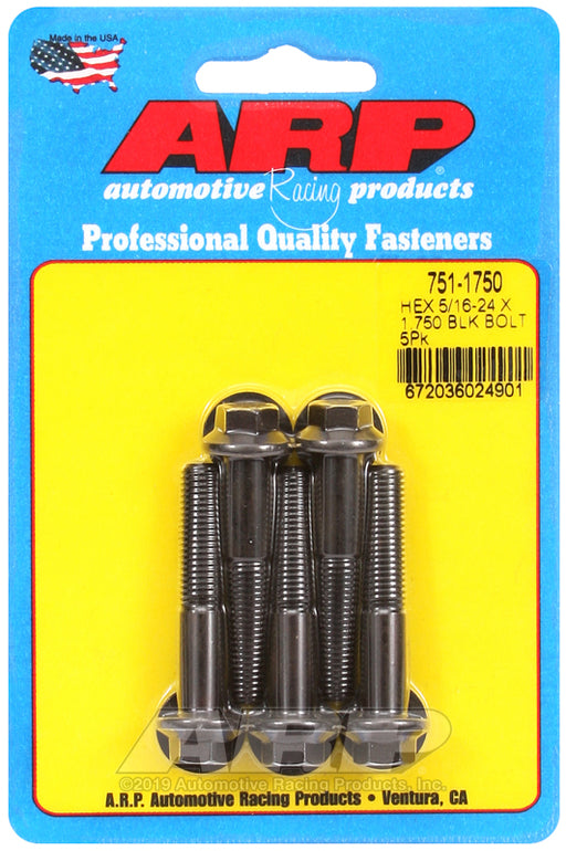 ARP 5/16-24 x 1.750 hex black oxide bolts