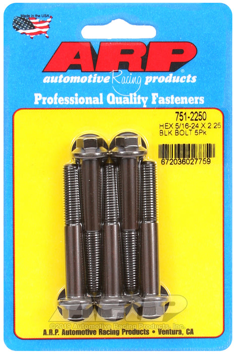 ARP 5/16-24 x 2.250 hex black oxide bolts