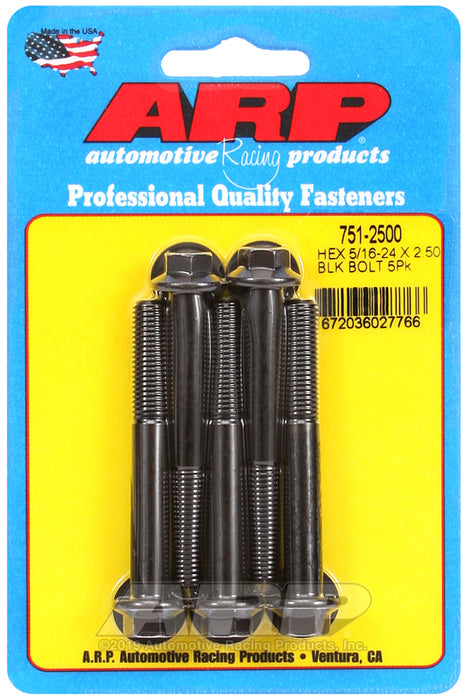 ARP 5/16-24 x 2.500 hex black oxide bolts
