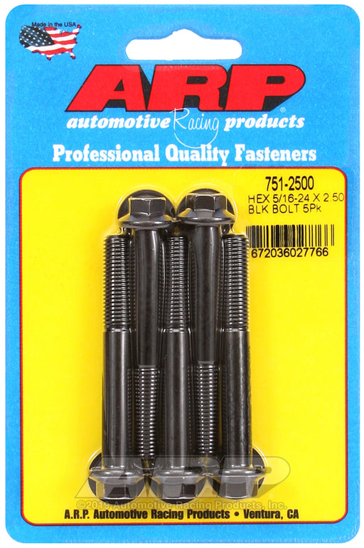 ARP 5/16-24 x 2.500 hex black oxide bolts