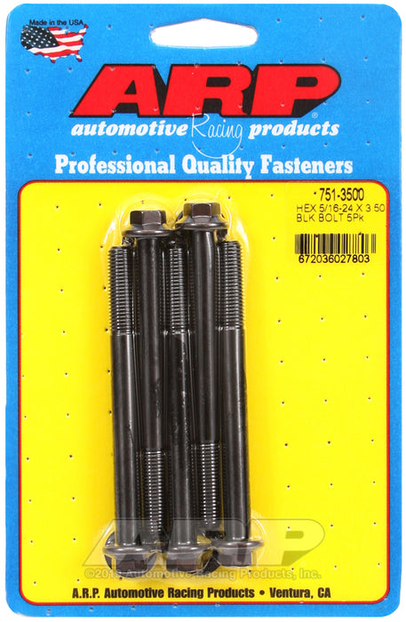 ARP 5/16-24 x 3.500 hex black oxide bolts