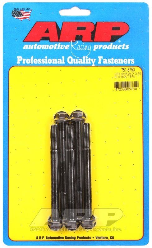 ARP 5/16-24 x 3.750 hex black oxide bolts