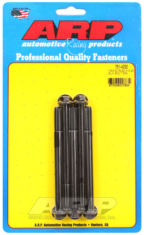 ARP 5/16-24 x 4.250 hex black oxide bolts