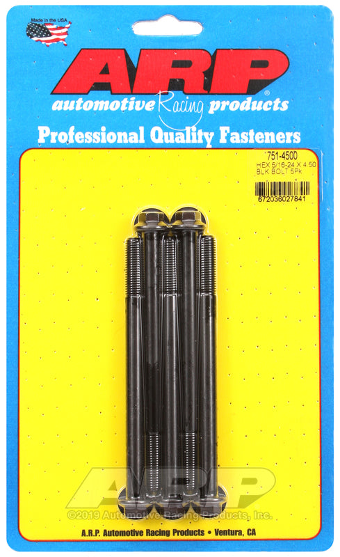 ARP 5/16-24 x 4.500 hex black oxide bolts
