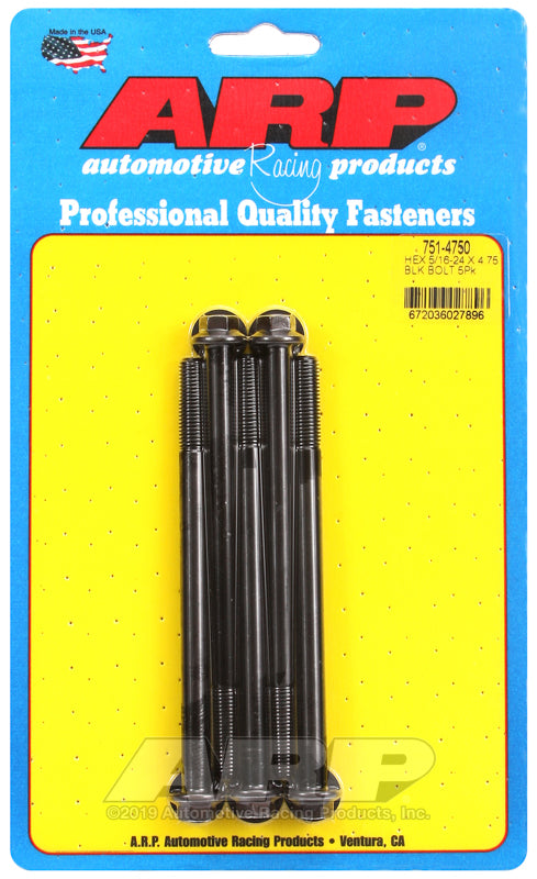 ARP 5/16-24 x 4.750 hex black oxide bolts