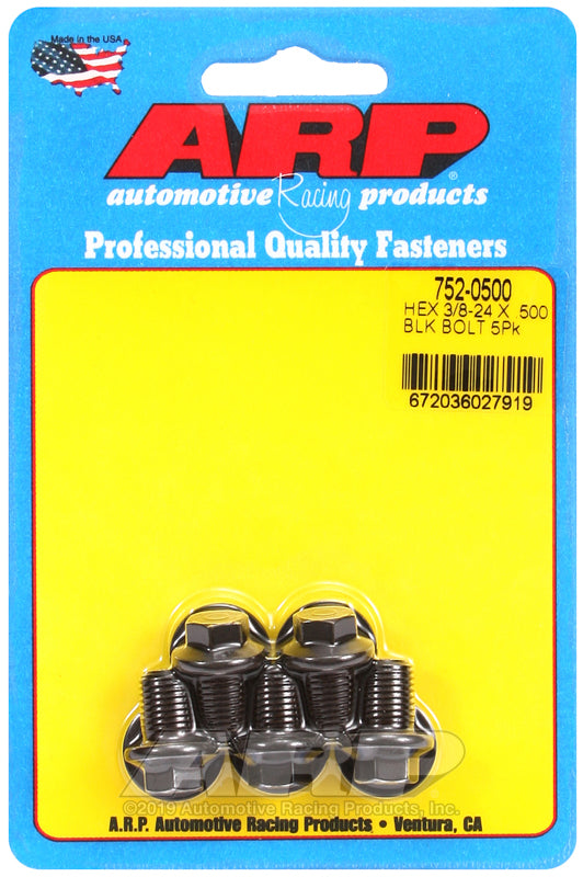 ARP 3/8-24 x .500 hex black oxide bolts