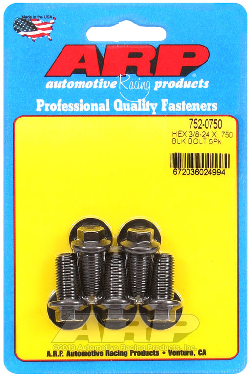 ARP 3/8-24 x .750 hex black oxide bolts