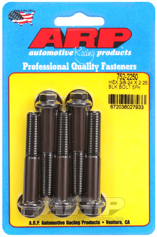 ARP 3/8-24 x 2.250 hex black oxide bolts
