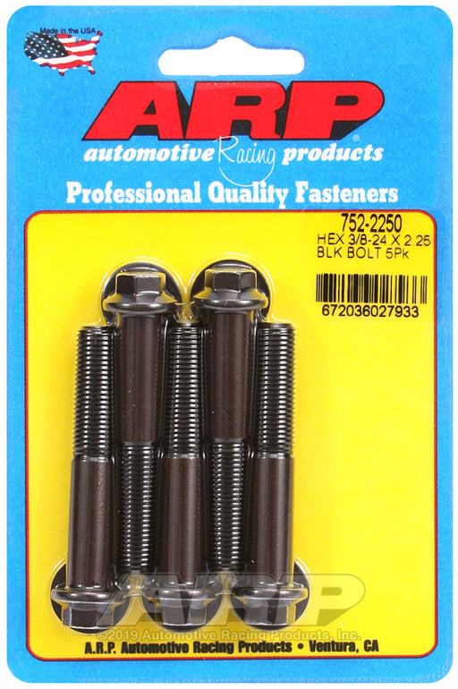ARP 3/8-24 x 2.250 hex black oxide bolts
