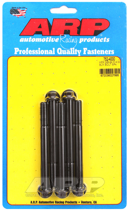 ARP 3/8-24 x 4.000 hex black oxide bolts