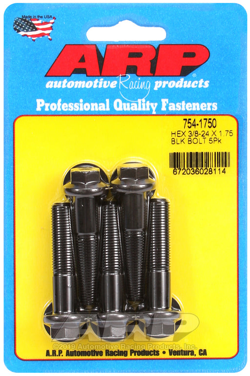 ARP 3/8-24 x 1.750 hex 7/16 wrenching black oxide bolts