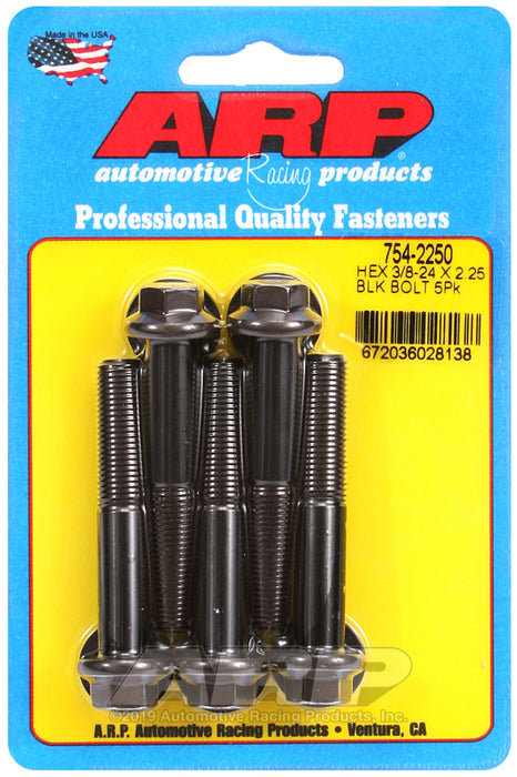 ARP 3/8-24 x 2.250 hex 7/16 wrenching black oxide bolts