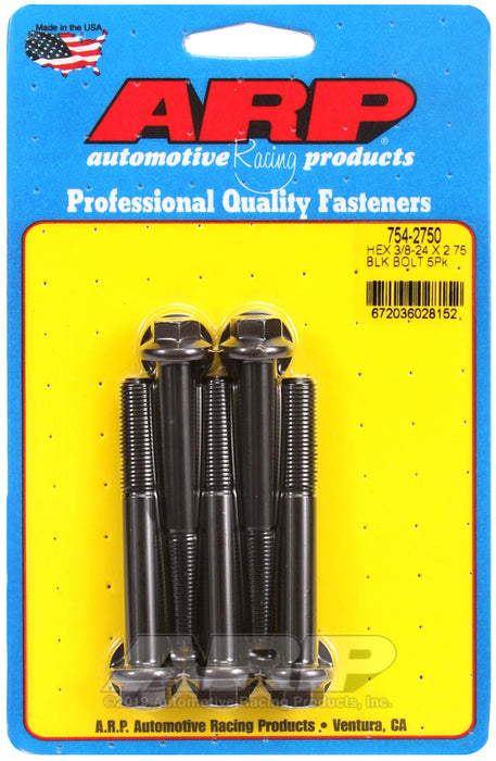 ARP 3/8-24 x 2.750 hex 7/16 wrenching black oxide bolts