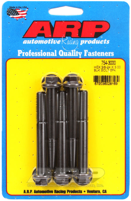 ARP 3/8-24 x 3.000 hex 7/16 wrenching black oxide bolts