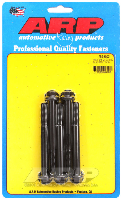ARP 3/8-24 x 3.500 hex 7/16 wrenching black oxide bolts