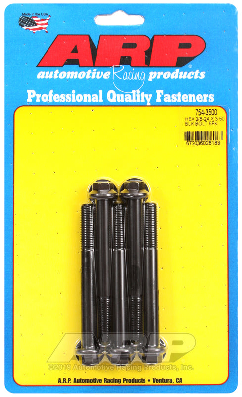 ARP 3/8-24 x 3.500 hex 7/16 wrenching black oxide bolts