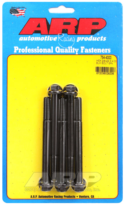 ARP 3/8-24 x 4.000 hex 7/16 wrenching black oxide bolts