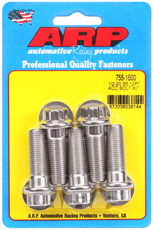 ARP 1/2-20 x 1.500 12pt SS bolts