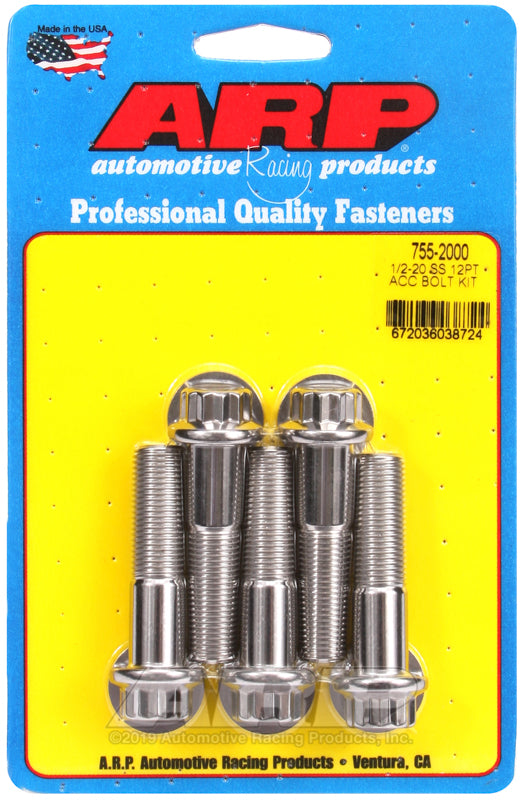 ARP 1/2-20 x 2000 12pt SS bolts