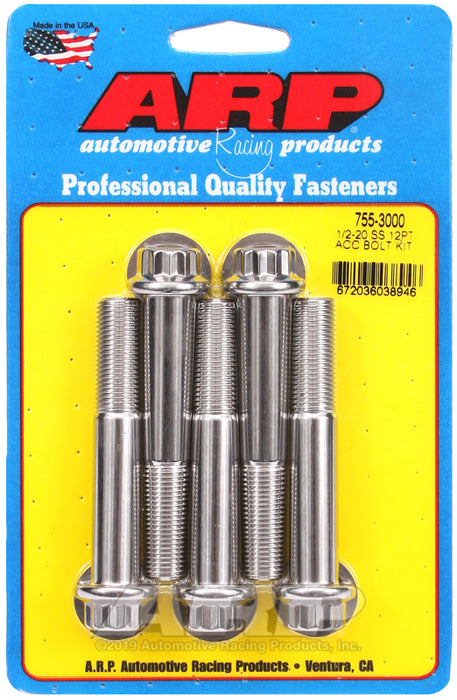 ARP 1/2-20 x 3.000 12pt SS bolts