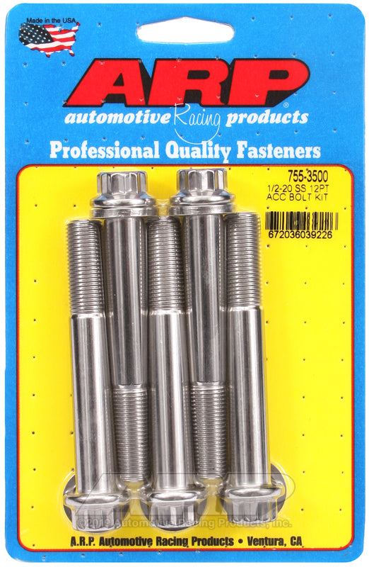 ARP 1/2-20 x 3.500 12pt SS bolts