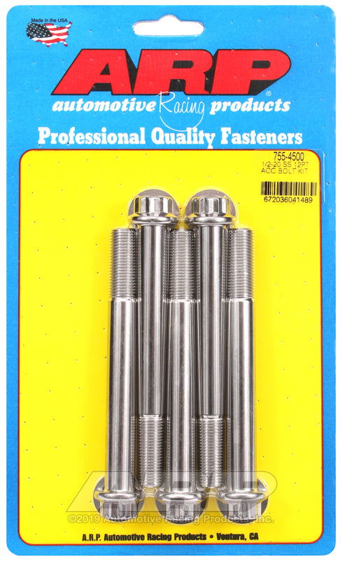 ARP 1/2-20 x 4.500 12pt SS bolts
