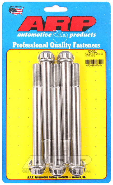 ARP 1/2-20 x 5.250 12pt SS bolts