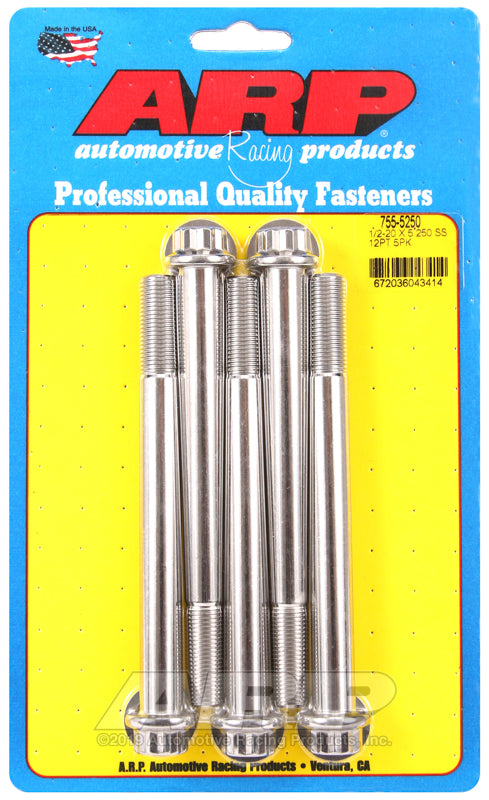 ARP 1/2-20 x 5.250 12pt SS bolts