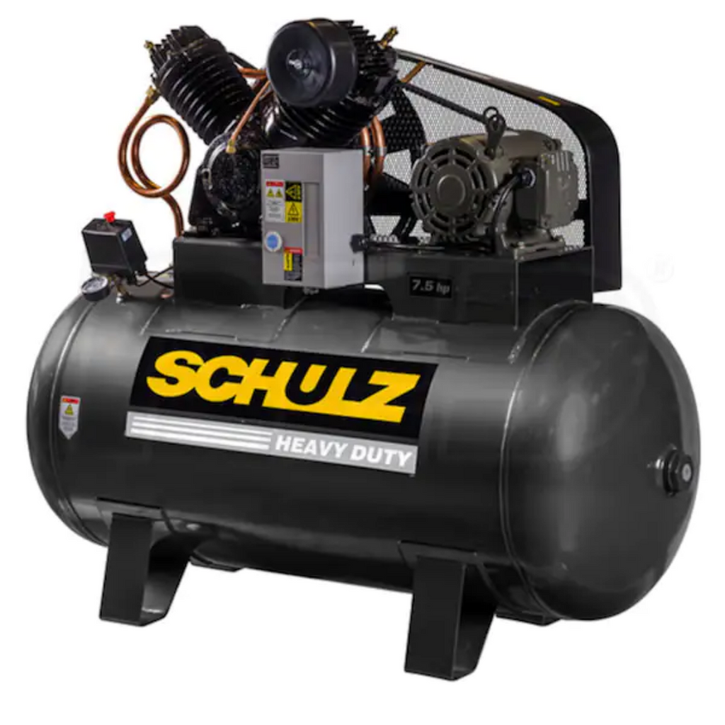 Schulz 7580HV30X-3 V-Series 7.5-HP 80-Gallon Two-Stage Air Compressor (230V 3-Phase)