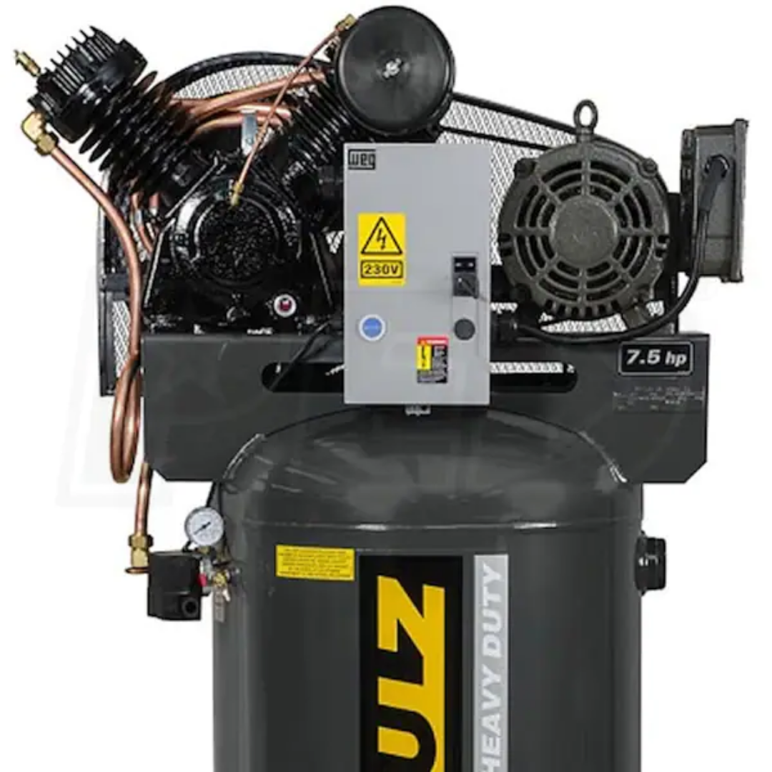 Schulz V-Series 7580VV30X-3 7.5-HP 80-Gallon Two-Stage Air Compressor (460V 3-Phase)